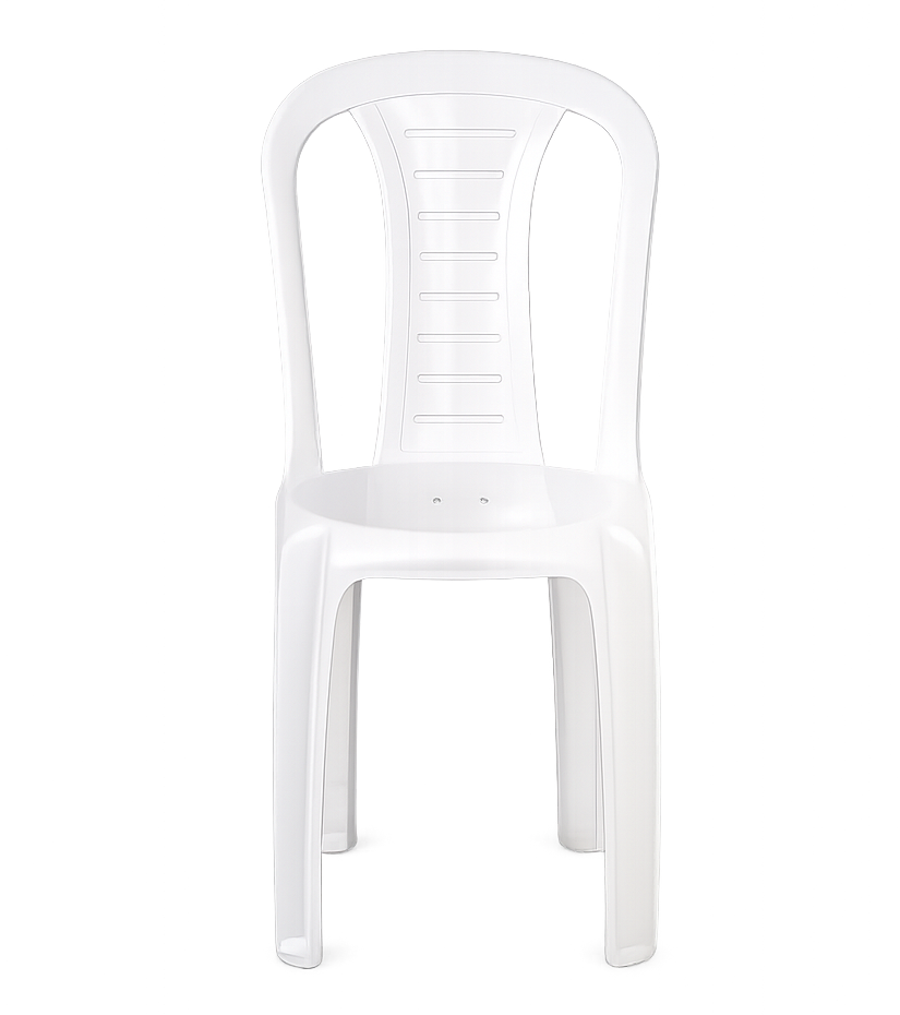 Silla plegable blanca